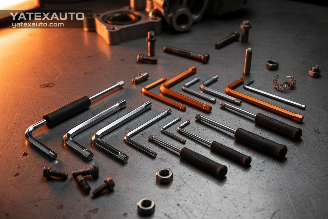 Jogo de chaves Allen hexagonais para mecânica automotiva - YATEXAUTO