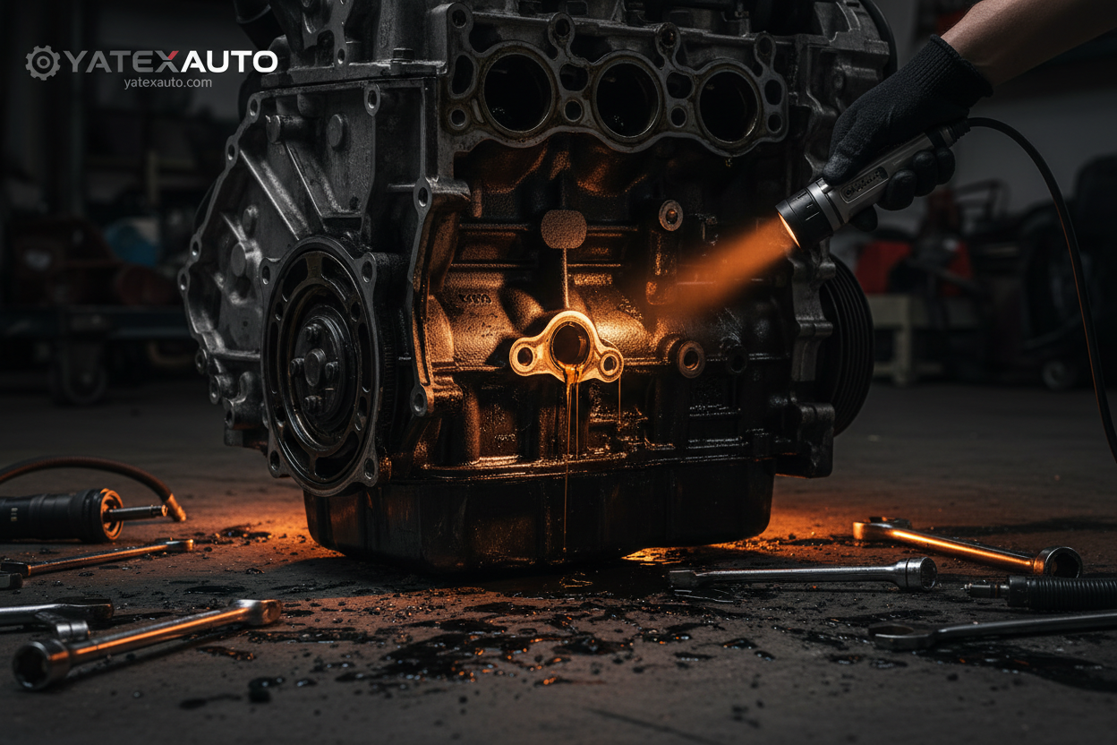 Diagnóstico de vazamento de óleo no motor - YATEXAUTO