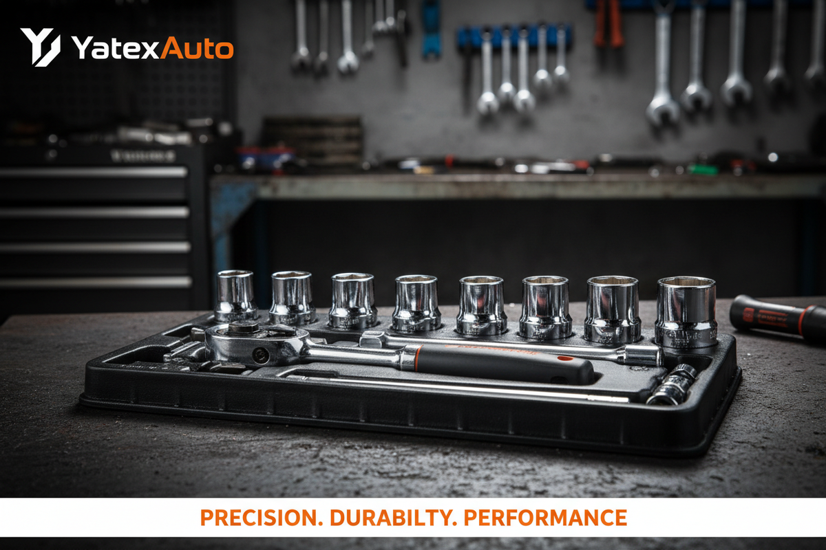 Introducing the 17-Piece Through-Center Ratchet Socket Set – Precision Meets Power