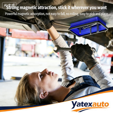 Flexible Magnetic Tool Tray - Universal Parts Organizer for Automotive Repair & Workshop