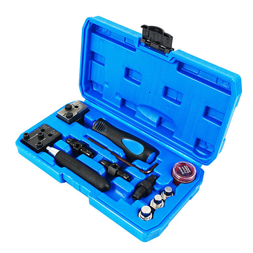 12PCS Brake Line Flaring Tool Kit — 3/16" & 1/4" SAE Double, Bubble & Single Flare