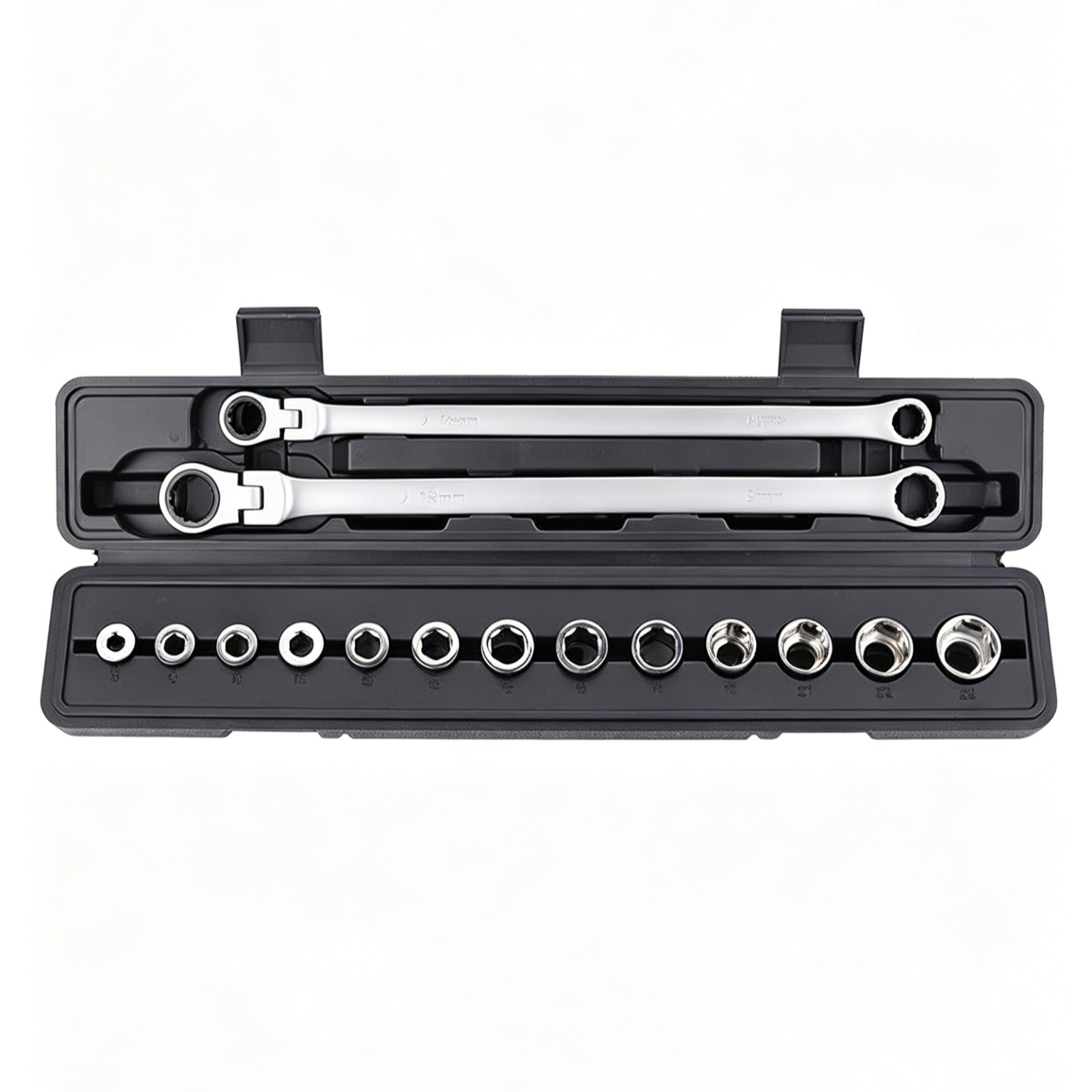 15-Piece Flexible Ratchet Wrench Set