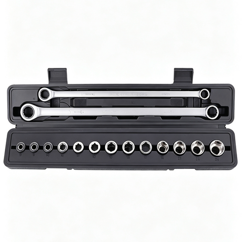 15-Piece Flexible Ratchet Wrench Set