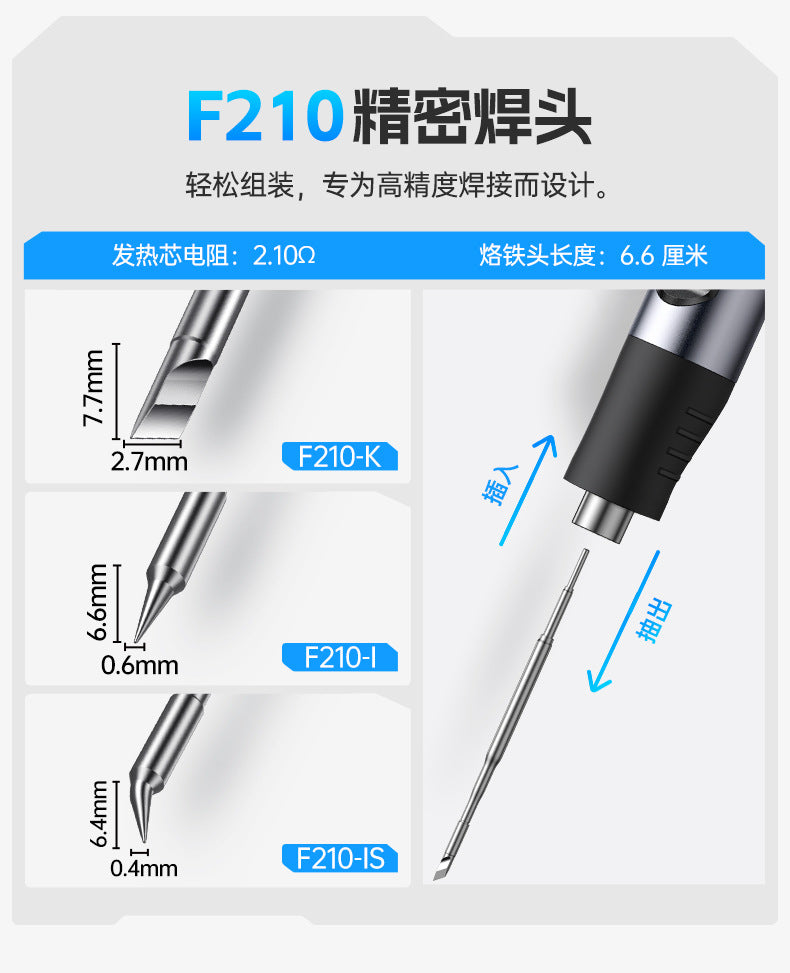FNIRSI HS-03 Smart Wireless Soldering Iron - 100-450C, 5-Level Temp Control, LCD Display, 3-in-1 Power