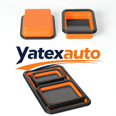 Flexible Magnetic Tool Tray - Universal Parts Organizer for Automotive Repair & Workshop