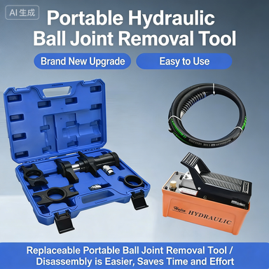 Hydraulic Ball Joint Separator Tool Kit | 6 Replaceable Heads 19–39mm | With or Without Pneumatic Pump