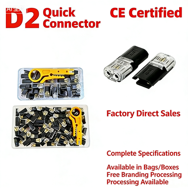 YatexAuto D2 Quick Wire Connector – CE Certified Electric Knife Switch Terminal | Tool-Free, Anti-Oxidation, High-Pure Copper