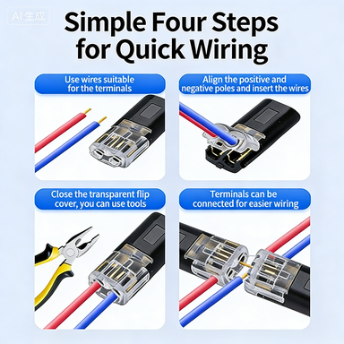 YatexAuto D2 Quick Wire Connector – CE Certified Electric Knife Switch Terminal | Tool-Free, Anti-Oxidation, High-Pure Copper