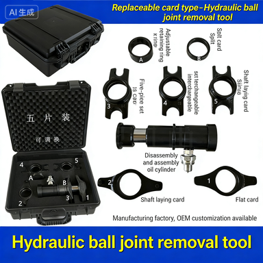 Hydraulic Ball Joint Separator Tool Kit | 6 Replaceable Heads 19–39mm | With or Without Pneumatic Pump