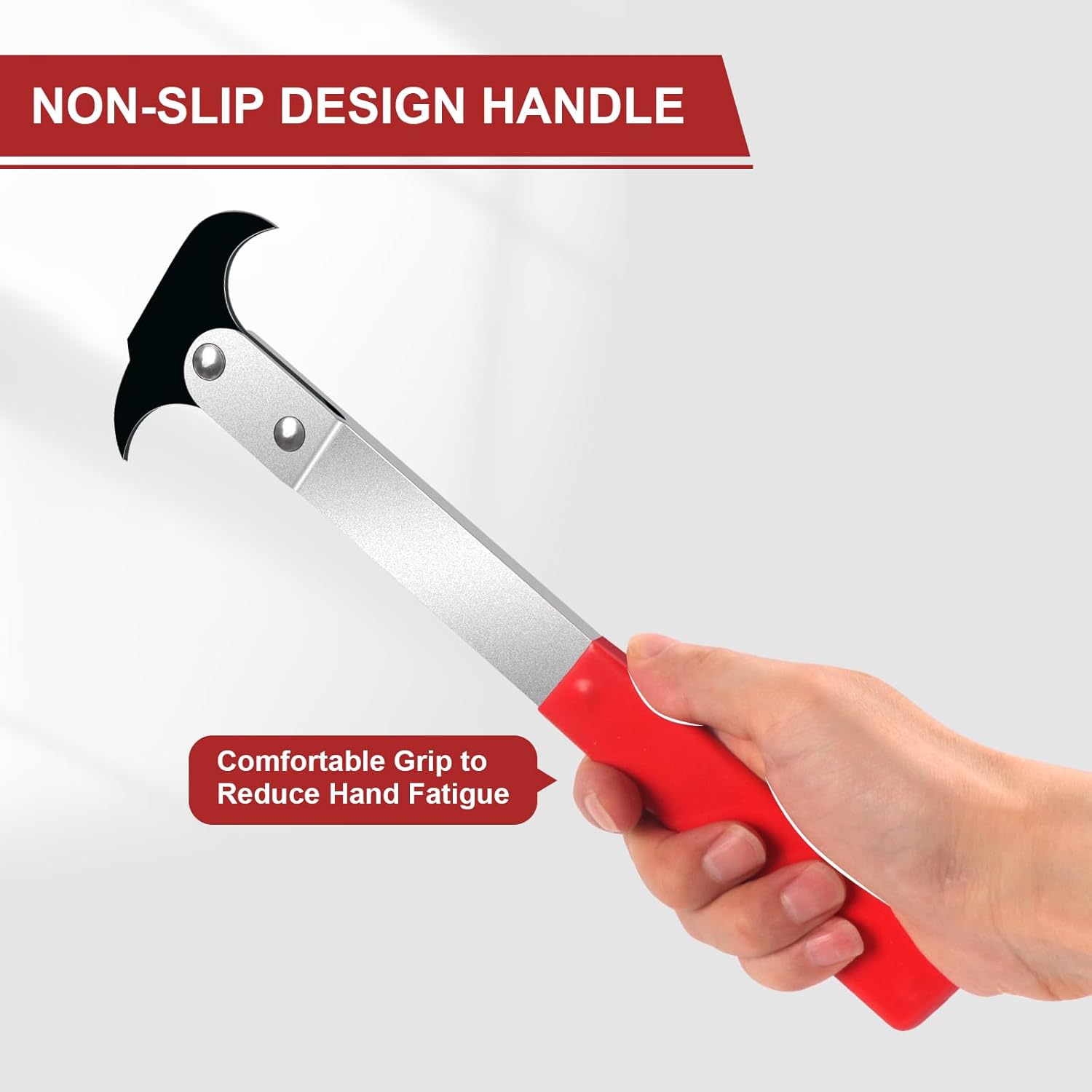 Seal Puller Oil Seal Removal Tool | Dual Hook with Galvanized Steel Body & Non-Slip Red Rubber Handle | Automotive, Farm & Industrial | YATEXAUTO