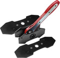 Brake Caliper Compression Tool | 360° Swing Ratchet | Caliper Piston Compressor with 2PCS Steel Plates & Caliper Hooks | Red | YATEXAUTO