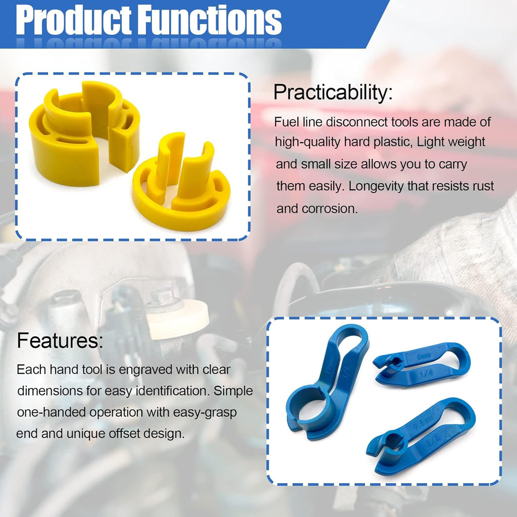 16PCS Car AC & Fuel Line Quick Disconnect Tool Set | Valve Core Remover Kit | 1/4" to 7/8" | Master Disconnect Kit | YATEXAUTO