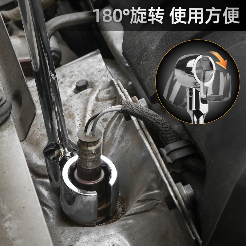 YATEXAUTO 22MM Oxygen Sensor Wrench | 180° Swivel Head | CR-MO Crow-Foot Socket