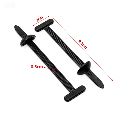 M93 Nylon Push-Through Cable Tie Clips | 100-Pack | 90mm Universal Automotive Fastener for Floor Mat, Fender Liner & Body Panel