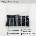 M93 Nylon Push-Through Cable Tie Clips | 100-Pack | 90mm Universal Automotive Fastener for Floor Mat, Fender Liner & Body Panel