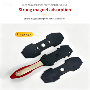 Brake Caliper Compression Tool | 360° Swing Ratchet | Caliper Piston Compressor with 2PCS Steel Plates & Caliper Hooks | Red | YATEXAUTO
